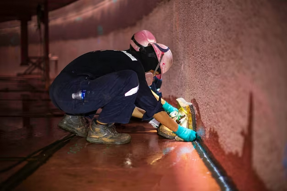 individuals performing pipe cleaning.