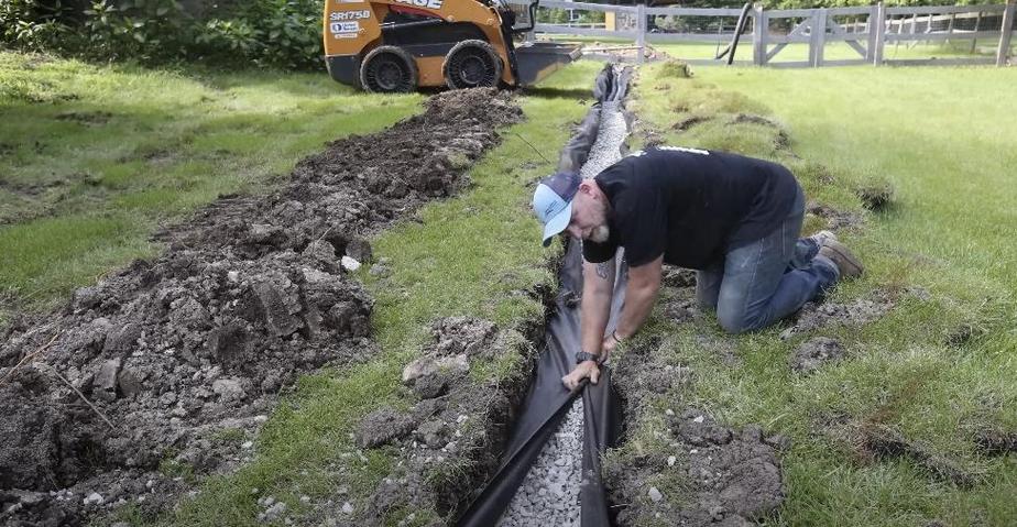 weeping tile installation