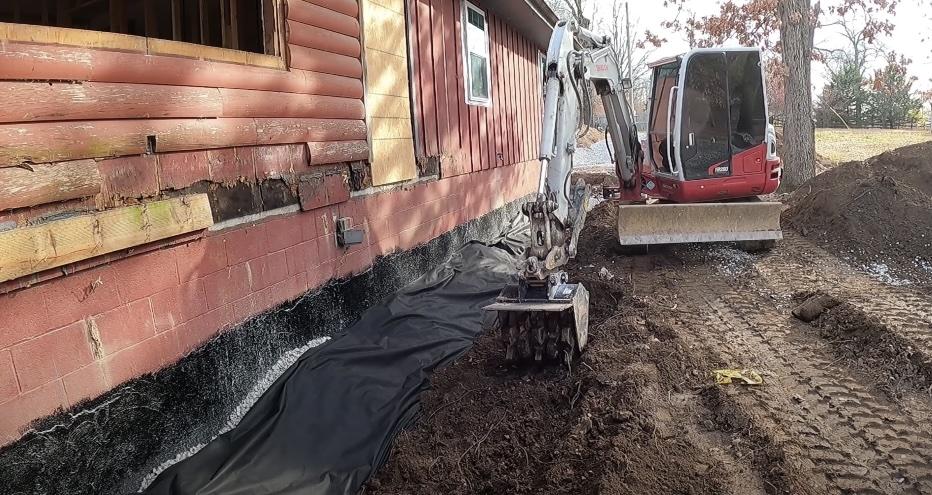 installing weeping tile around foundation